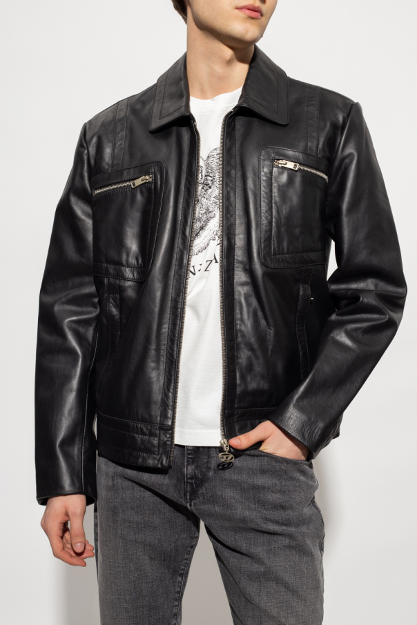 Black 'L - Cale' leather jacket Diesel - Levi's Perfect T